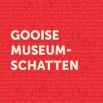 affiche Gooise museumschatten in rood-wit
